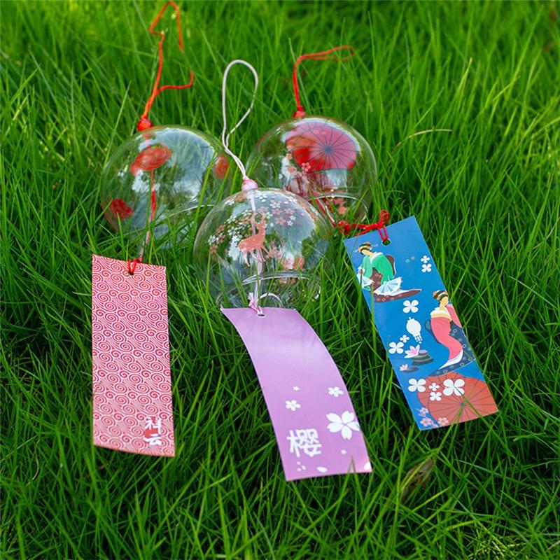 

AD23-Glass Japanese Wind Chimes Room Decoration Home Doorbell Wall Hangings Outdoor Decoration