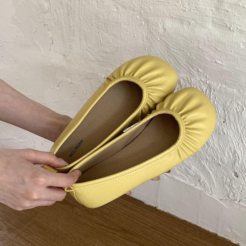 Fashion Footwear Ballet Flats Dance Shoes For Women New In Summer Spring Female Shallow Fashion Round Toe Ladies Flats Slip On Shoes