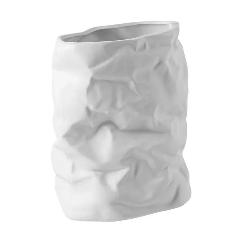 

Home crafts decor vaso Nordic rough so bag of paper pot pot of flowers art decor insert desktop ornaments better gift белый