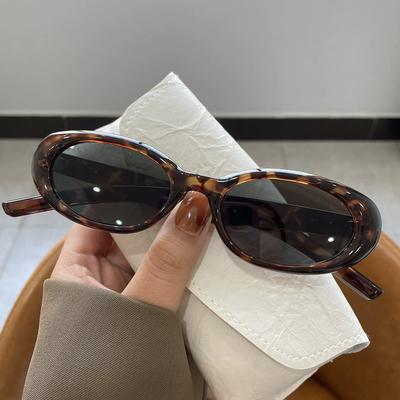Fashion Sunglasses Unique Oval Sun Glasses Men Goggle Shades Mirror Colorful Y2K Vintage Korean Trend
