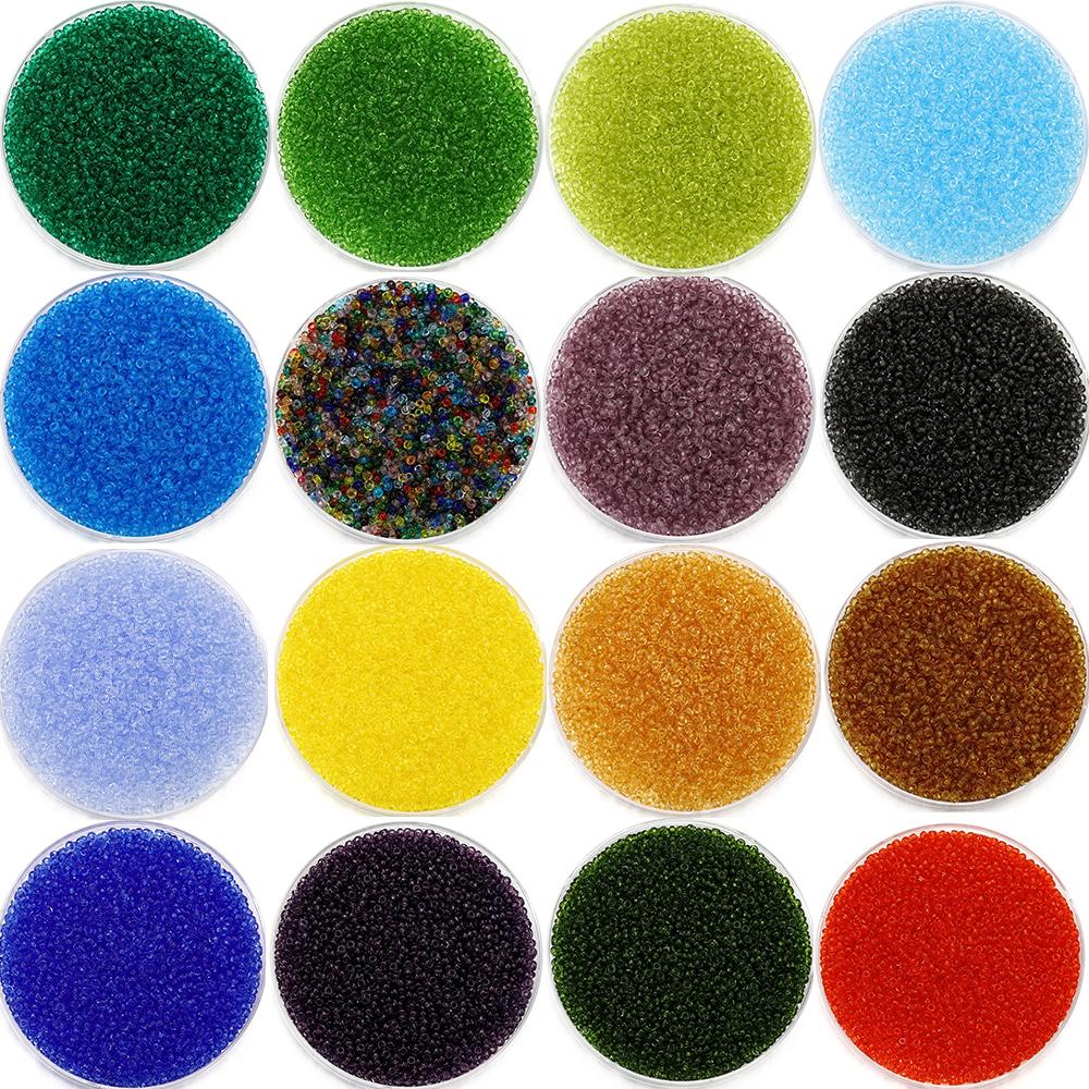 1000/1800 Stück 2mm Charms Tschechische Transparente Glas-Samenperlen DIY Armband Halskette Perlen für Schmuckherstellung Zubehör