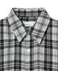 STANDARDERROR 87-Stan134 Soft Misty Oversized Pocket Long Sleeve Check Shirt Black