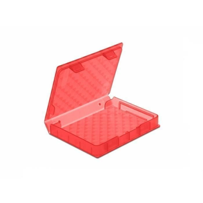 Étui de protection - DELOCK - 2.5" - Rouge - Ouverture SATA - Transport HDD/SSD