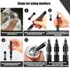 Permanent Art Marker Paint Pen Art Craftwork Pen Reflect Markers Pen New Chrome Mirror Marker Pen