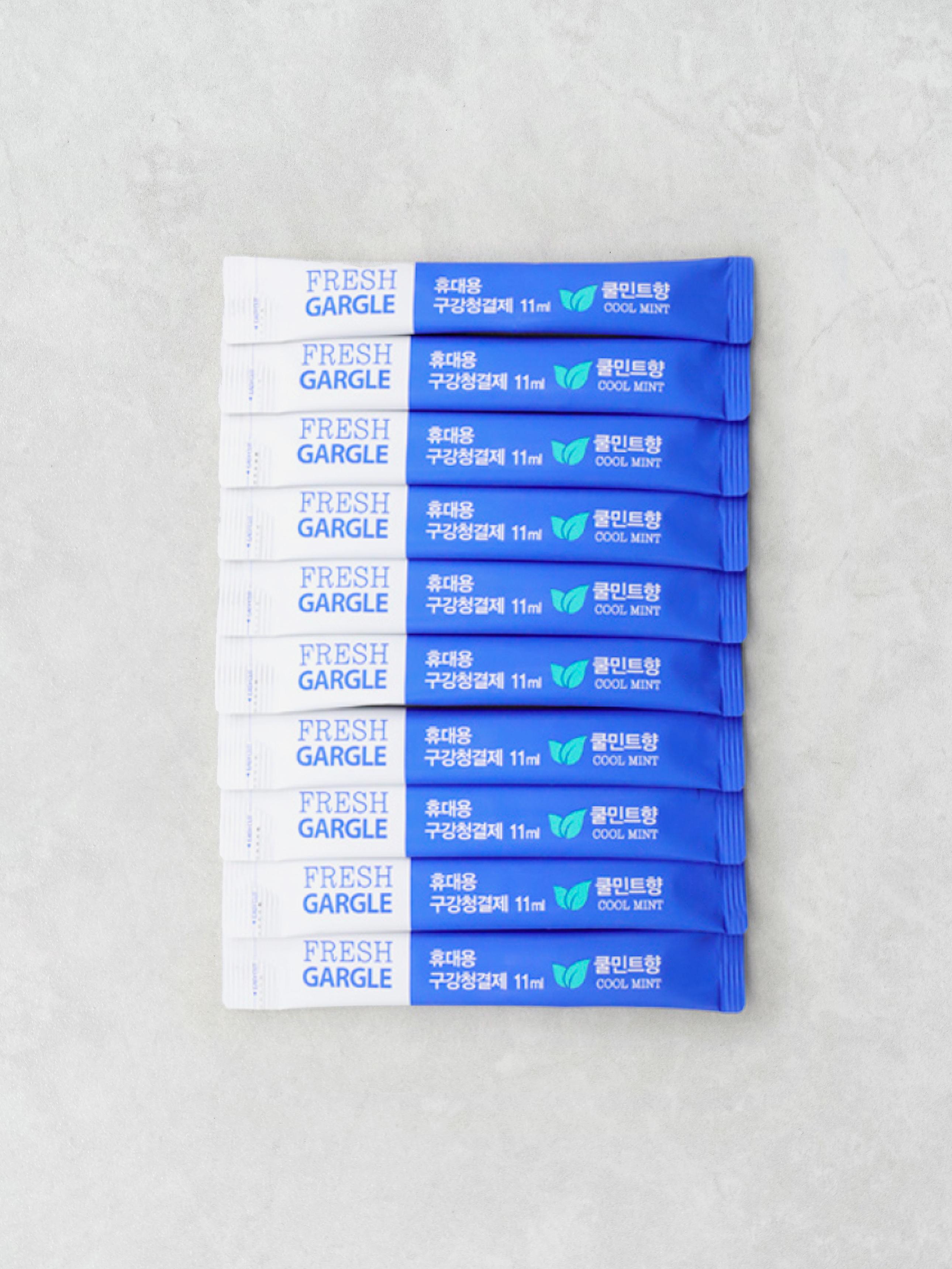 Портативные саше с ополаскивателем для рта 11 мл (10-Pack) Ополаскиватель для полости рта в дороге 1ea