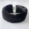 Artificial Hair Band Elastic Imitation Fox Fur Headband Wide Edge Design No Dome Coldproof Winter Hair Tie