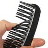1pcs Double Row Tooth Massage Comb, Plastic Smooth Hair Comb, Dual Use Hairdressing Tool For Dry And Wet Hair, Non Damaging Hair Styling Comb