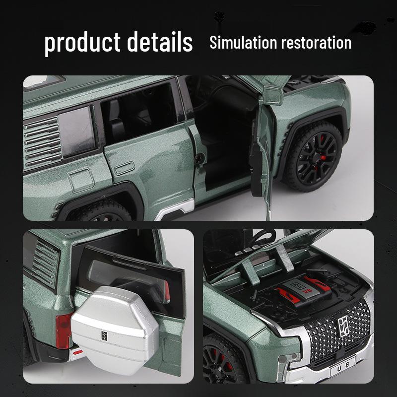 Huina 1:32 Yangwang U8 Pull-back Alloy Model Toy with Sound and Light