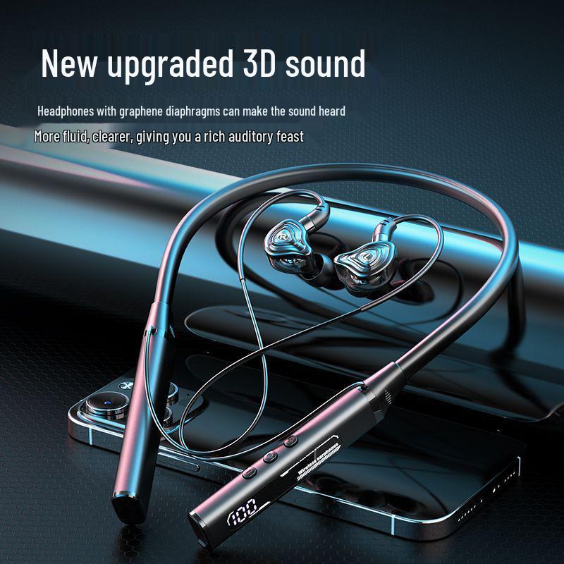 2025 Bluetooth Neckband Headphones: Heavy Bass, Wireless, Noise Cancelling, Long Standby, Sports & Running
