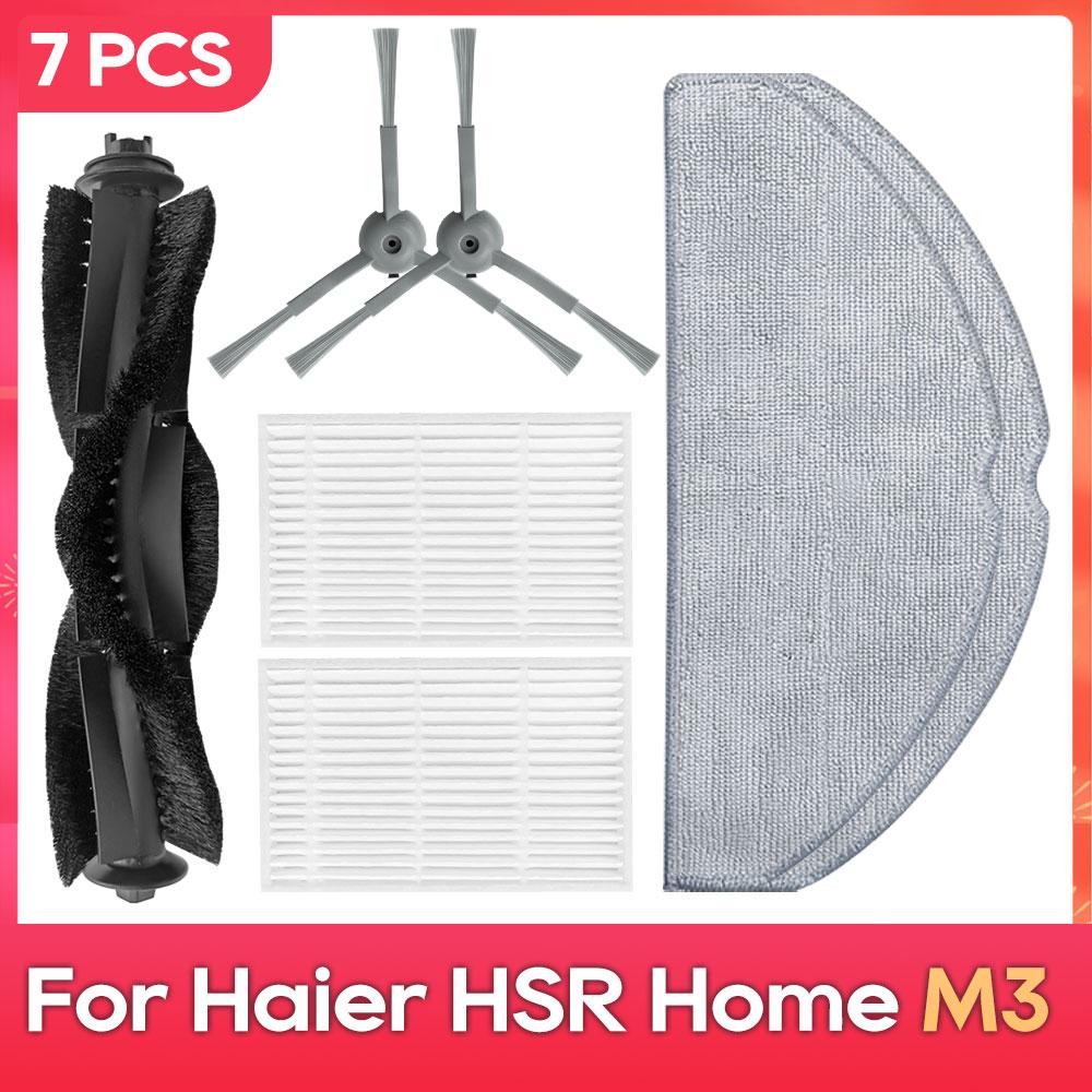 Fit For ( Haier HSR Home M3 ) Parts Accessories Main Side Brush Filter Mop Robot Vacuum Cleaner Kit
