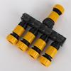 Garden Hose 4-Way Water Splitter with Switch Valve Connector