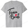 Team Bride Squad T-shirt Bridal Wedding Tops Bachelorette Farewell Party Tees Women EVJF Blouses Bridesmaid Aesthetic Clothing