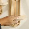 Elegant Wooden Arched Floating Shelf Decorative Rainbow Arch Books Storage Display Rack Bedroom Wall Decoration