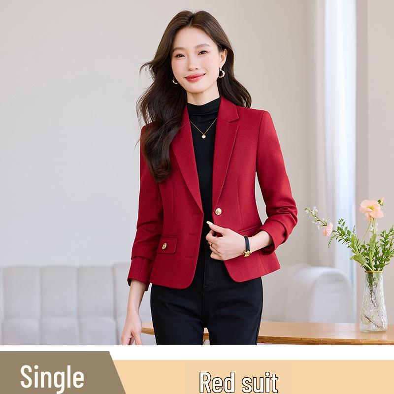 

Розовый пиджак для миниатюрных женщин: Весна 2025 Ароматный Стиль Повседневный Костюм для Весны/Осени S