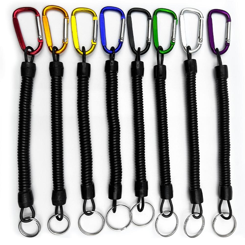 Comfortable and Stretchable Fishing Missed Rope Antilost Spiral Spring Lanyard