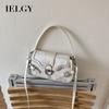 Ladies Underarm Simple White Atmospheric Butterfly One-Shoulder Retro Bag