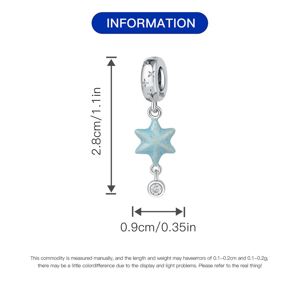 Beads Copper Charms Original Hexagonal Star Moon Sun Pendant Beads Fit Bracelet Jewelry Diy Women Gift Accessory