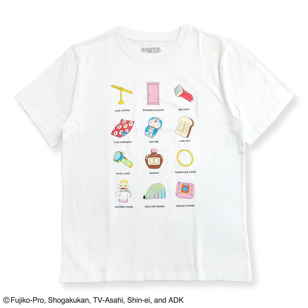 Fine Plus Doraemon Secret Gadgets Character Short Sleeve T-Shirt,