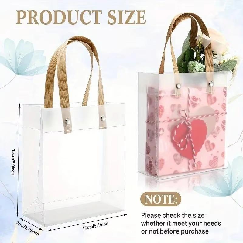10PCS Holiday Gift Bag Eco-friendly Companion Gift Candy Bag Holiday Gift Birthday Gift Bag, Anniversaries,Frosted Tote Bag