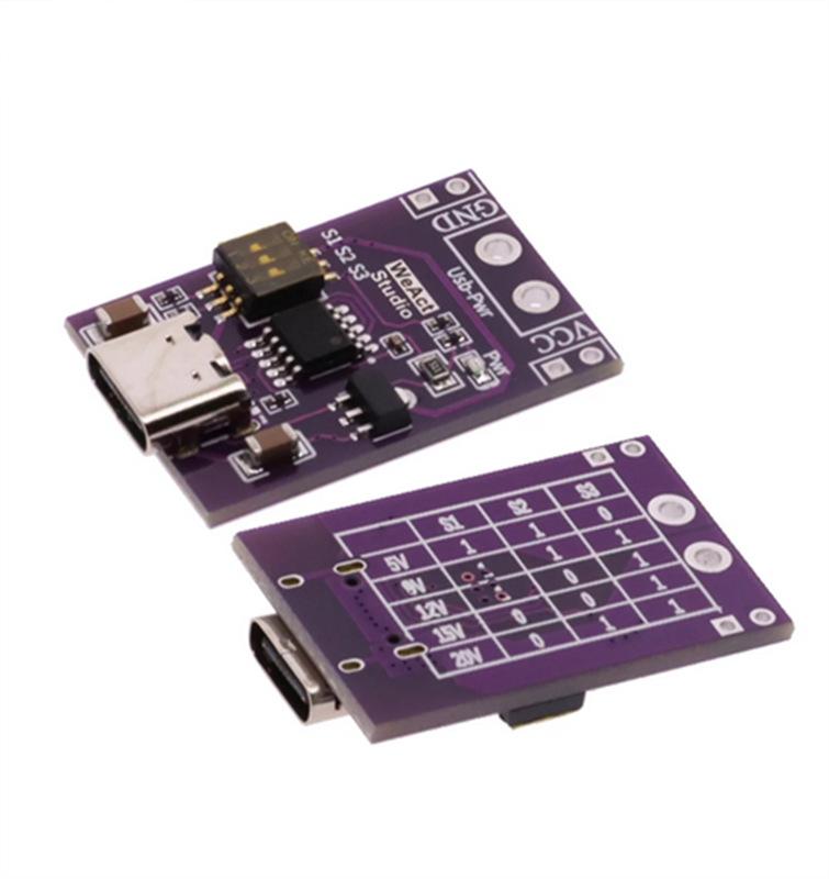 5 Stück USB C PD Trigger Board Modul Schnellladung Decoy USB Typ C zu 5V 9V 12V 20V Power Delivery Boost Modul für verschiedene Geräte