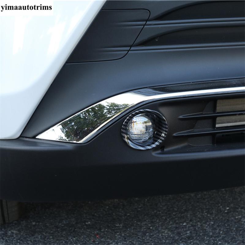 For Toyota Venza / Harrier  - 2024 Front Fog Light Lamp Ring Eyebrow Eyelid Cover Trim ABS Black / Carbon Fiber Accessories
