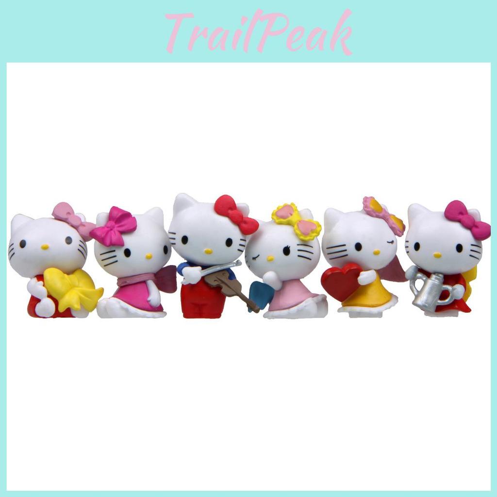 Angel 6pcs Bow Series Mini Model Ornament Set For Decor Landscape