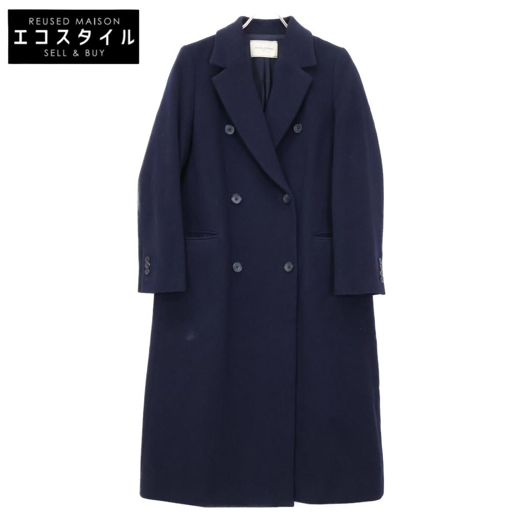 UNITED ARROWS Navy 1525-257-4770 ANG/W Tailored Coat coat 40 NavyUsed