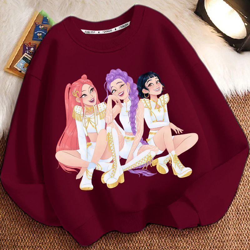 Children's Witch Hunt Team Round-neck Hoodies for Autumn and Winter, Long-sleeved Casual Hoodies for Boys and Girls