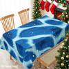 Fluffy Blue Giraffe Print Table Cloth Waterproof Tablecloth Spill Proof Table Cloth, Wipe Clean Table Cloth for Dining Camping