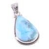 Natural Republic Larimar Gemstone 925 Solid Sterling Silver Pendant 1.25'' u7j44