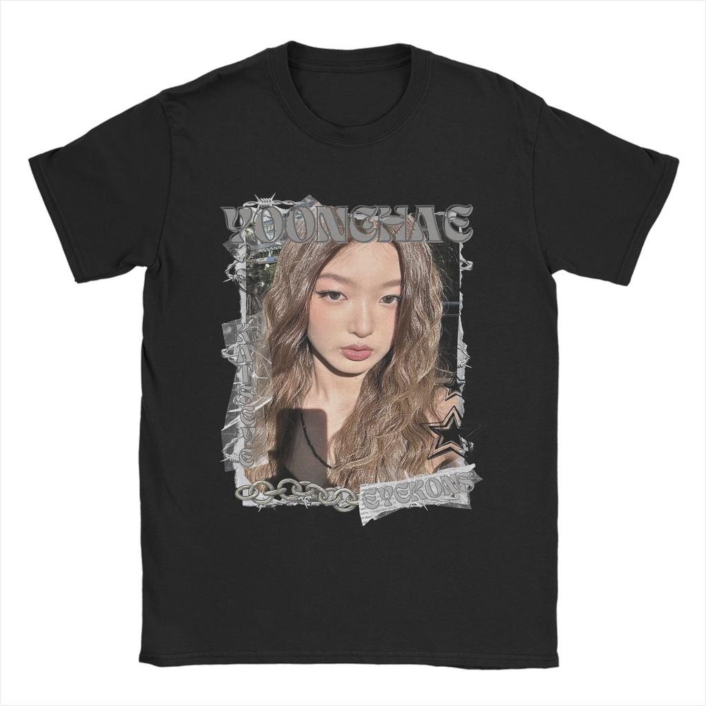 KATSEYE Gnarly Kpop T-Shirts Herren Neuheit Reines Baumwoll-T-Shirt Rundhals Kurzarm-T-Shirt Übergröße Kleidung