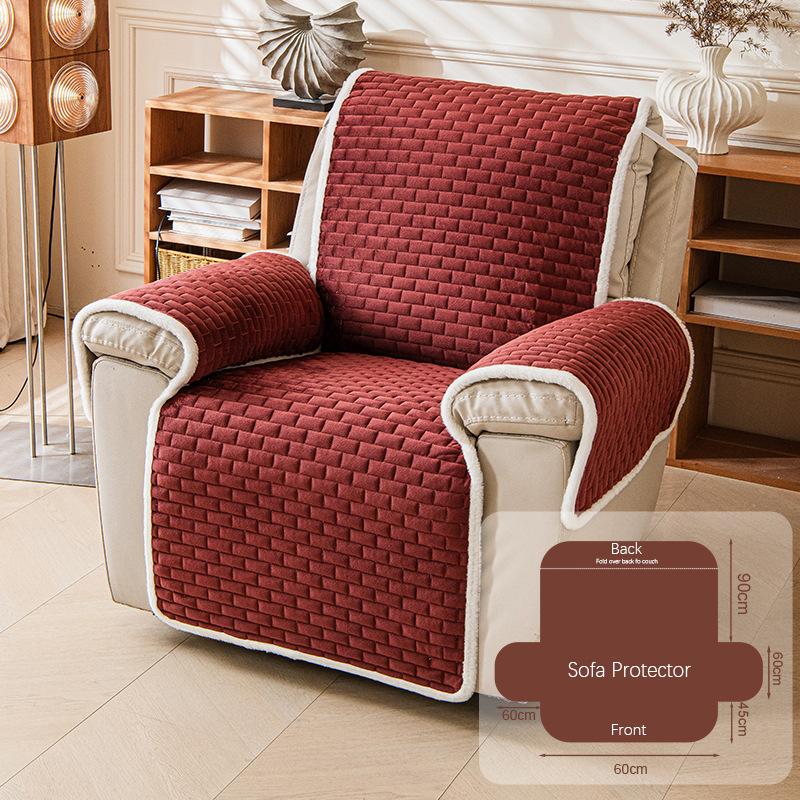 Luxury Comfortable Cotton Velvet Multifunctional Sofa Cushion Anti Slip Electric Recliner Mat Massage Chair, Sofa Cushion, Autumn and Winter Warm