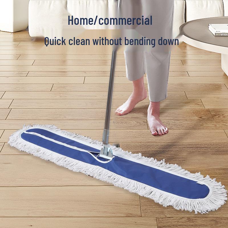 Rotating Cotton Thread Dust Mop for Home, Hotel & Homestay - Dual-Use for Dry & Wet Cleaning