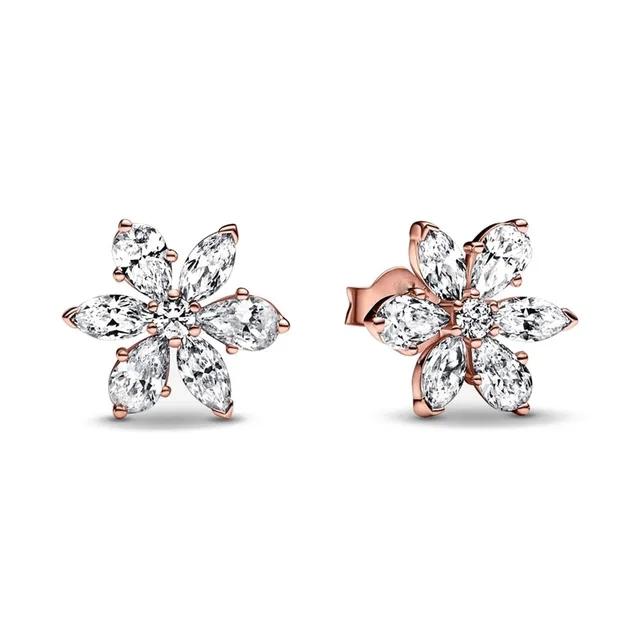 Authentic 925 Silver Gingko Leaf Mask Earrings For Women Fashion DIY Birthday Gift Jewelry Beautiful Accessories