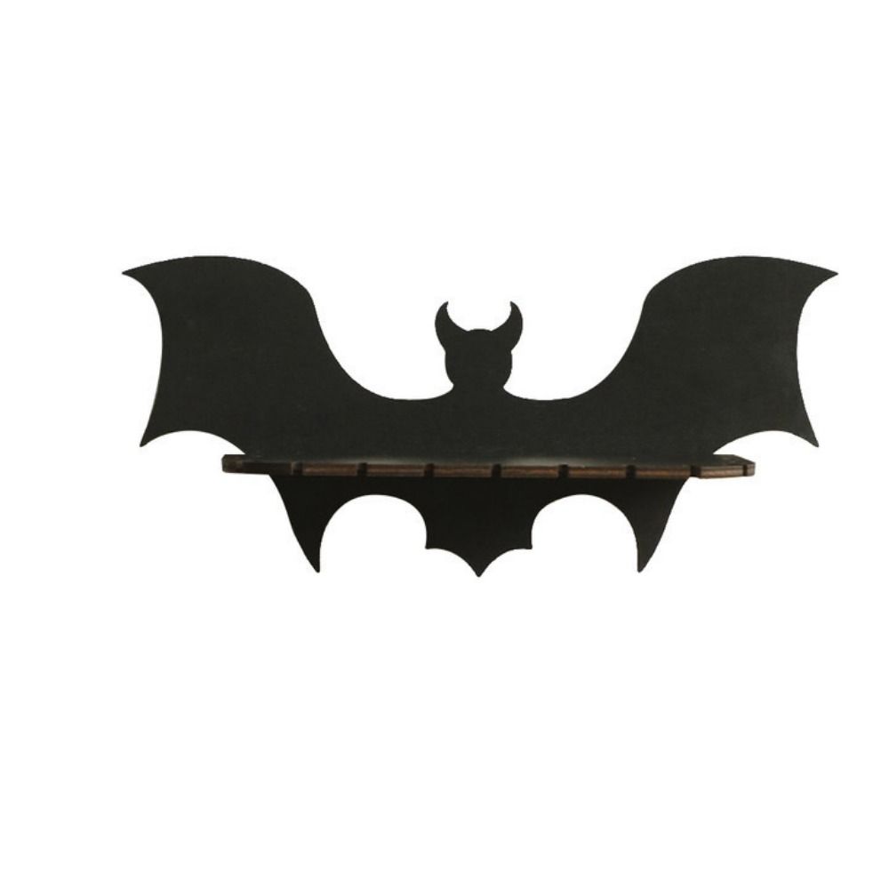 Black Bat Wall Shelves Bat-shaped Gothic Halloween Shelf  Living Room Decoration