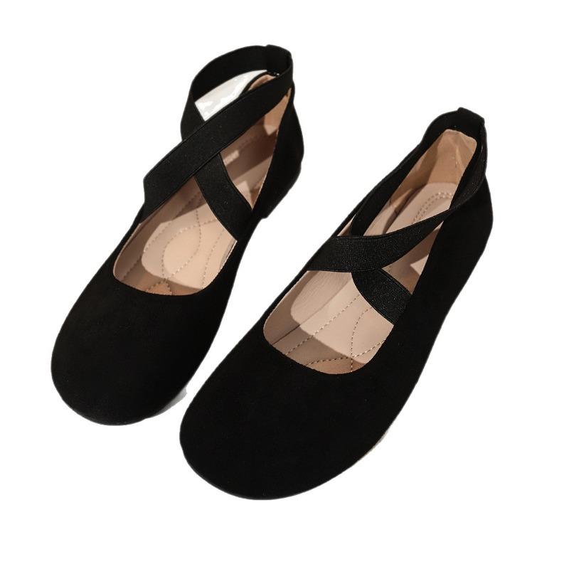 New Large-sized Round-toe Flat-bottomed Sports and Casual Women's Shoes