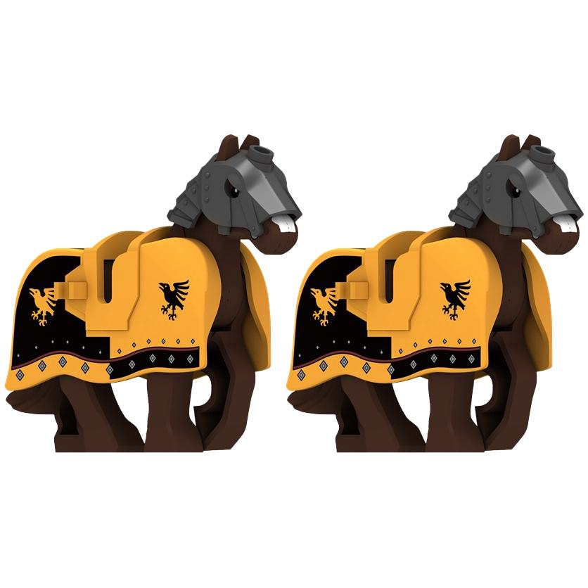 MOC Medieval Knights Armor Vest Shields Building Blocks Lion Soldiers Accessories Bricks Toys Compatible Kids Gift