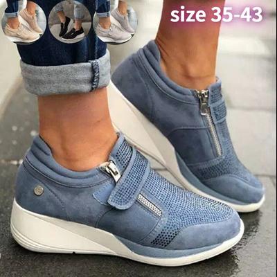 Sleehak Dames Sport Sneaker Goedkope Atletische Schoenen Platform Tennis Vrouwelijk Hardlopen Loafers Sportief Casual Comfortabel Instapper 43