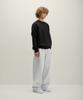 GNOK Curved Wide Sweatpants [White Melange]