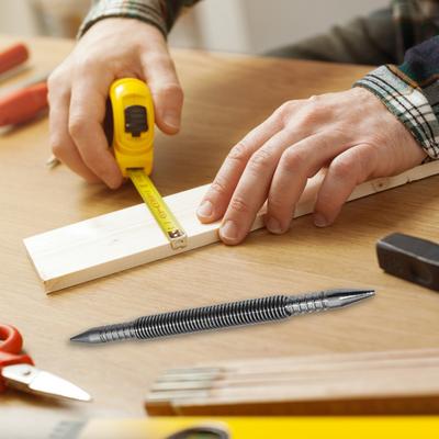 1/2Pcs Spring Tool Hammerless Nail Set Spring Loaded Marking Holes Tool Metal Woodwork Drill Bit Door Pin Removal Tool