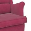 Vidaxl Rocking Armchair with Rubber Feet, Wine Red, Velvet