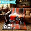 1PC Custom Name Blanket Cincinnati Browns Legacy Flannel blankets Patterns Throw Blanket All-Season Soft Gift for Couch, Bed, Camping, Birthday gifts