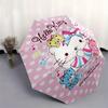 Hello Kitty,Cute Bears Automatic Folding Umbrella-Simple 8-Rib Design, Bright Cartoon Pattern, Durable Iron Frame, Suitable For Travel, Outd