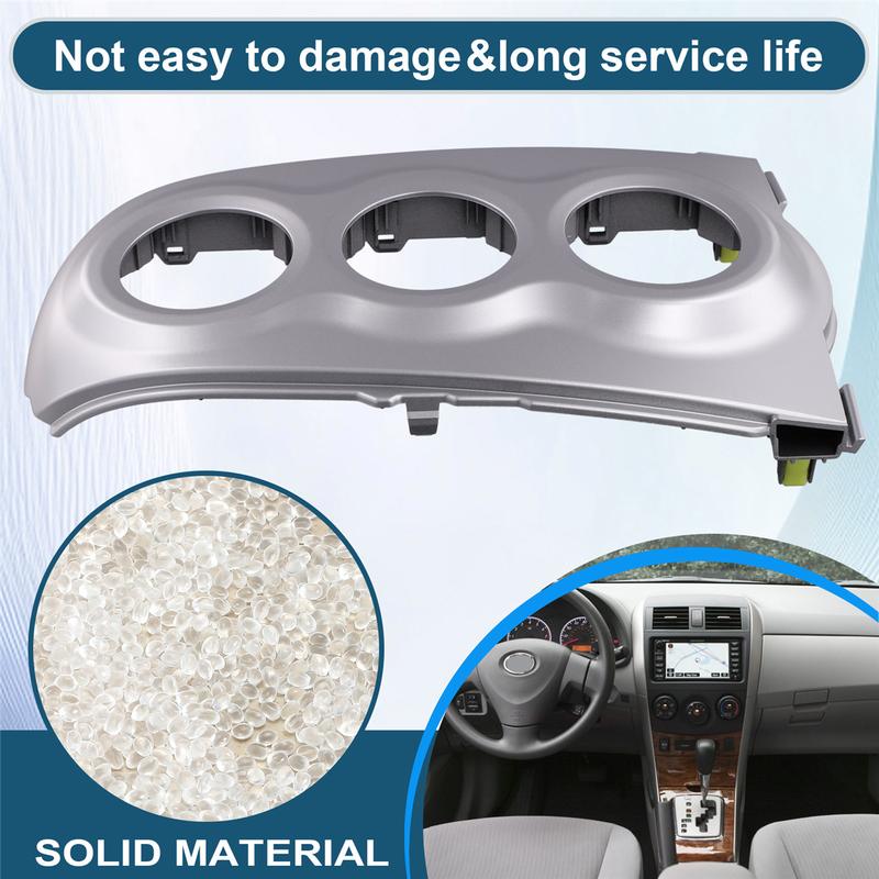 Car Instrument Cluster Lower Trim Panel 55406-0D300-B0 for Toyota Yaris Aralito 07-13 Dash Climate Control Panel Silver