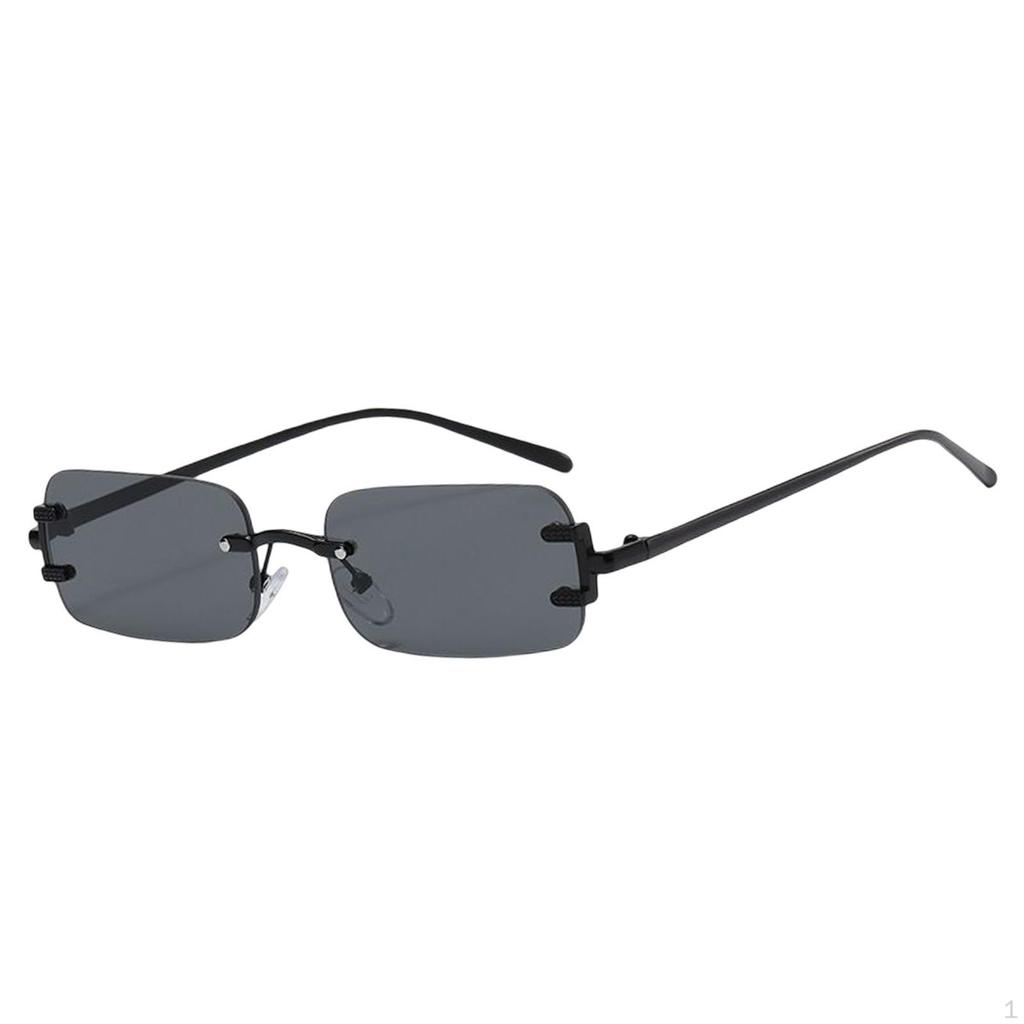 Fashion Rimless Sunglasses Decorative Transparent Eyeglasses Hip Hop Retro Style Tinted Photo Props