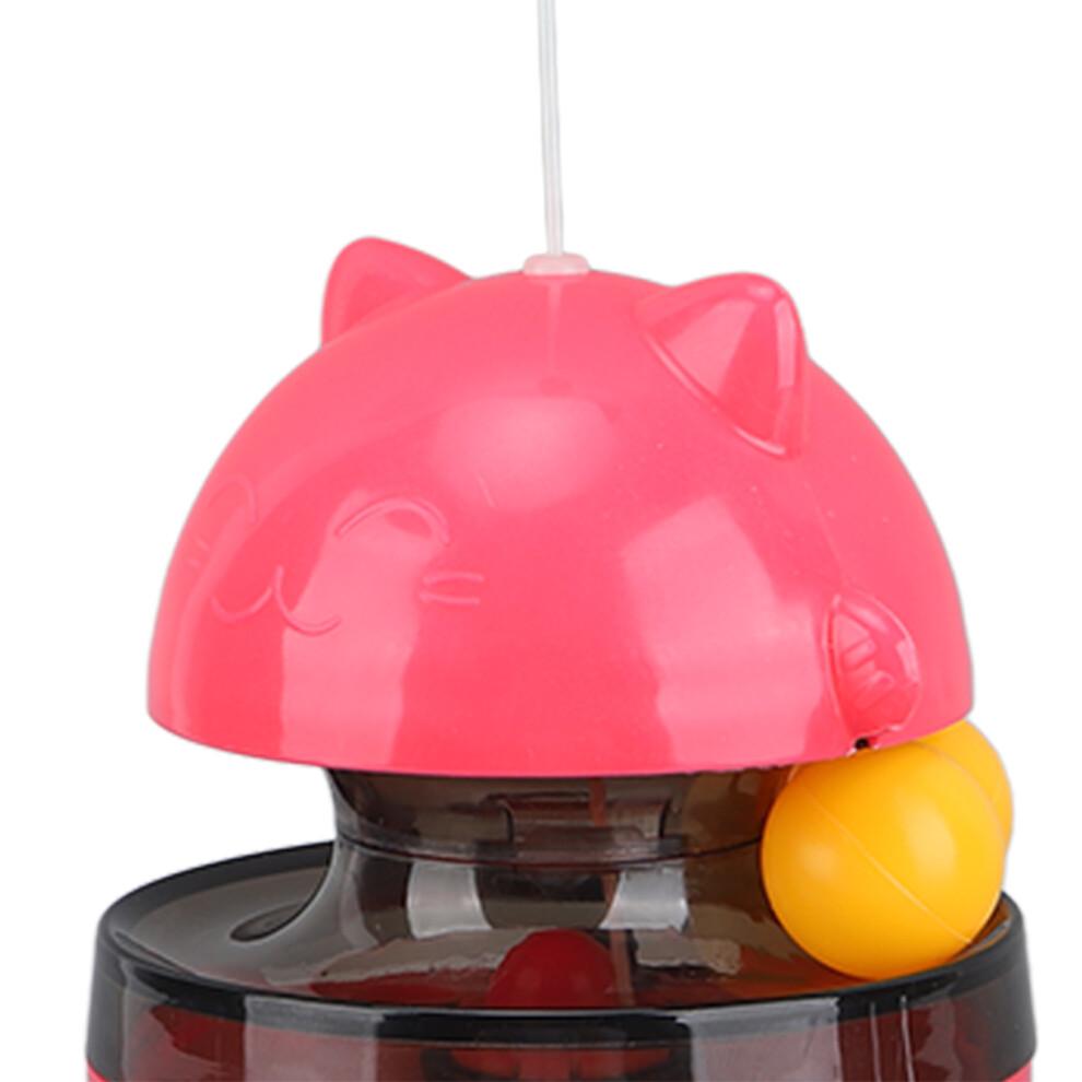 Entertainment, ABS Material Interactive Cat Toy with Patented Appearance for Slow Feeding and IQ Development, Suitable for All Cats (Red)