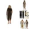 Egyptian Pharaoh Cleopatra Cosplay Costume With Polyester Fabric For Adults