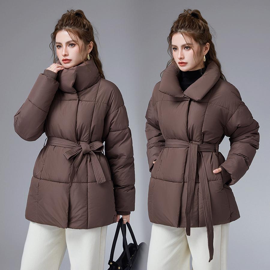 Oversized Loose Warm Standing Collar Cotton Jacket Winter New European Style Casual Cotton Coat