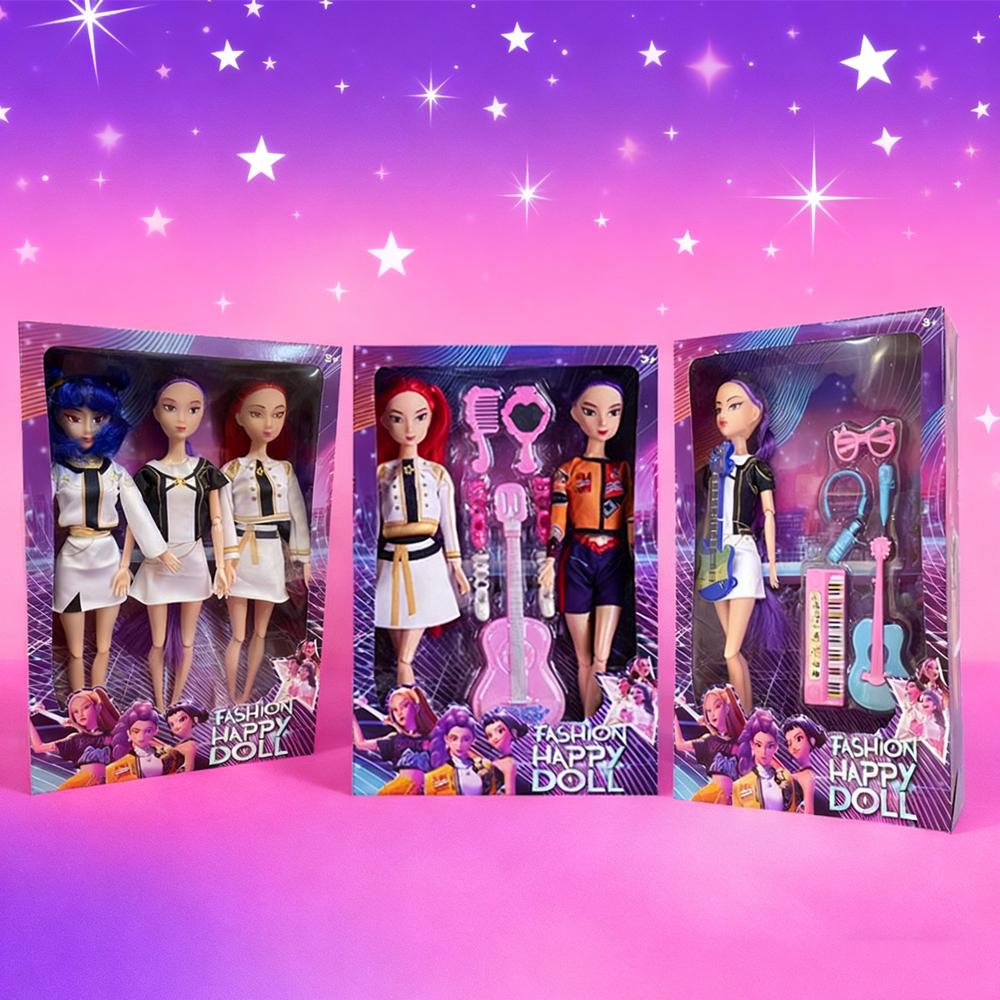 Hochrestaurierter Charakter! 30cm Anime K-Pop Dämonenjäger Vinyl-Spielzeug - Rumi/Mira/Zoey | Geburtstagsgeschenk für Mädchen