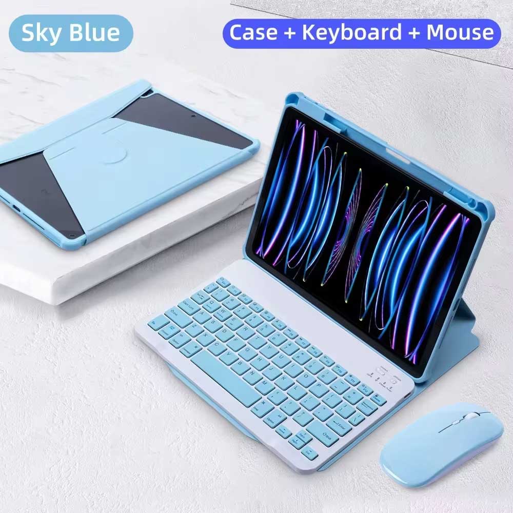 Magnetic Keyboard Case For iPad Pro 11 Air 4/5 10.9 10th 10.5 10.2 9/8/7th Generation Transparent Cover With Keyboard Mouse
